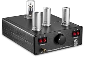 Nobsound Little Bear T11 6N2/12AX7 Vacuum&Valve Tube Phono Turntable Preamplifier; MM RIAA LP Vinyl Record Player Preamp; Stereo HiFi Audio Pre-Amplifier; Plattenspieler Vorverstärker