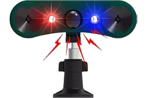 QXMH Allarme sensore di movimento solare per esterni: allarme a induzione infrarossa, 2 rilevatori di movimento da 129 dB, allarme di sicurezza a ultrasuoni con luce lampeggiante rossa/blu