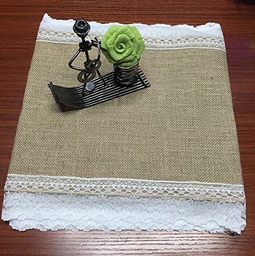 PsmGoods-Rustic-Burlap-Lace-Hessischen-Tischlufer-Natrliche-Jute-fr-Hochzeits-Festival-Ereignis-Tischdekoration-12x108-Weie-Spitze