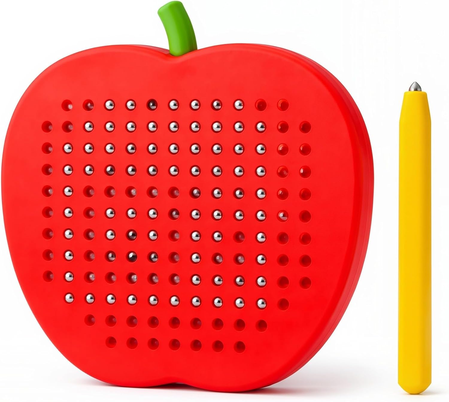 NiceNaiils 1 Piezas Pizarra Magnética Infantil con Bolitas y Lápiz Imanado,Tablero de Dibujo Educativo para Viajes,Juguete Didáctico para Niños,Ideal para Aprender Letras, Números y Patrones