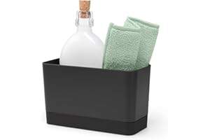 Brabantia Organizador de Plástico para El Fregadero, Gris Oscuro, 8.5 x 19 x 11.5 cm