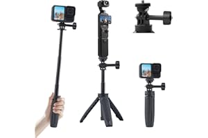 VOLTVERA Mini Tripod Selfie Stick for DJI Osmo Pocket 3,11"/27cm Small Handheld Travel Selfie Stick with Quick Release 1/4'' Screw,Action Camera Tripod Stand for Action 5 Pro/4/3/2/1 GoPro Hero 13/12/11/10/9/8