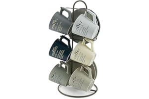 Villa d'Este Home Tivoli 2191794 Juego de Tazas, Gres