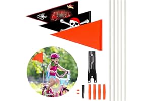 Shengou Bambini Bandiera per Bicicletta,Bandierine di Sicurezza,Bandiera per Bicicletta di Sicurezza,Bicicletta Bandiera Sicurezza,Bandierina Bicicletta, Bandiera di Sicurezza