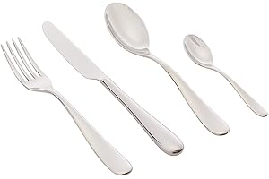 Alessi 5180s24m Nuovo Milano Set di posate monoblocco 24 pezzi in acciaio inossidabile 18/10 lucido