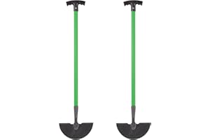 2x Hardys Garden Tools | Carbon Steel Lawn Edging Border Cutter & Garden Edging Grass Cutter | Half Moon Lawn Edger & Edge Trimmer with Head Step | T Handle 91cm