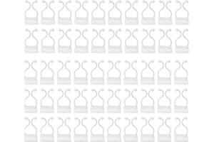 MIKIULY Clip Plante Grimpante,50 Pièces Attache Plante Grimpante,Clip Plante Grimpante Mur,Clip de Support pour Plantes Grimpantes,Clips de Plante Auto-adhésif, pour Support des Plantes de Jardinage,Blanc
