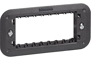 Bticino Living Now 4 Module Plattenhalter, Keramik, Modular, Schwarz, Rechteckig, Mittel, Teller, 8005543646977