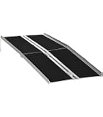VEVOR Rampe De Seuil 7,6cm Hauteur - Rampe Fauteuil Roulant Aluminium 362kg - Modulaire Réglable Antidérapante