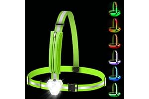 Zacro 9 Modos Chaleco Reflectante para Correr, 500LM Alta Visibilidad Reflector Chaleco, Equipo Recargable para Seguridad Nocturna Correr/Ciclismo/Senderismo/Perros, Ajustable para Hombres y Mujeres