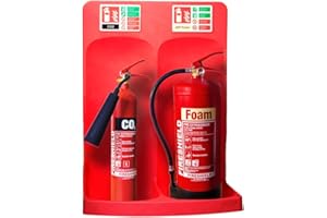 Double Red Fire Extinguisher Stand - FireShield