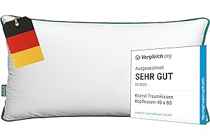 ‎KNERST KNERST Traumkissen zum Reinkuscheln - Made in Germany Kissen 40x80 - Kopfkissen 40x80 cm für verführerisch weiche Nächte - ergonomisches Schlafkissen ideal für Jede Schlafposition - Öko-Tex Polster