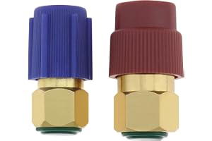 2 st R12 till R134A adapter låg sida och hög sida konverteringsadapter R12 till R134A retro kontakt kompatibel med de flesta
