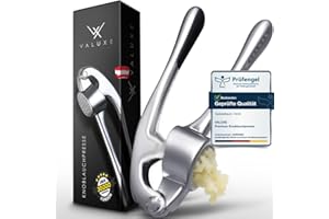 VALUXE® Knoblauchpresse spülmaschinenfest mit kraftvoller Hebelwirkung - Praktische Knoblauch-Presse - Profi Garlic Press Crusher, Handpresse hochwertig & robust