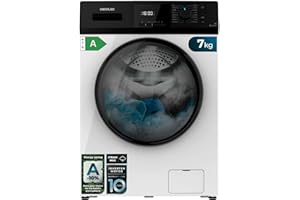 Cecotec Lave-Linge 7Kg Chargement Frontal Bolero Dresscode 7410 Inverter Steel A. 1850W, 1200 rpm Adjustable, 16 Programmes, Inverter Plus Motor, Low Power Consumption, Steam, Laundry Sterilisation