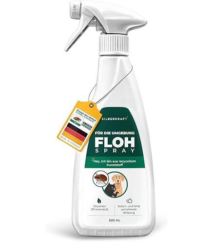Silberkraft Flohmittel, Floh-Spray 500 ml - Flohspray fr Hund, Katze und  andere Haustiere - Umgebungsspray - ideales Anti-Floh-Mittel gegen Flhe,  Zecken, Parasiten, Ungeziefer : Amazon.de: Haustier