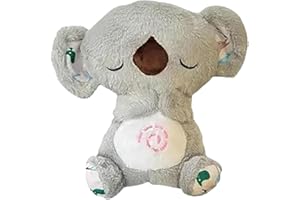 RABLUE Soothing Koala Bear,Relief Koala Plush Toy, Arrily Sleep Otter, Arrily Anxiety Relief Koala, Breathing Otter, Portable Plush Toy With Music Lights & Rhythmic Breathing Motion (1PC)