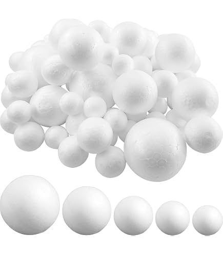 Lot 320 Boules Polystyrène 7 Tailles - Bricolage Décoration Artisanat LOPYXBR