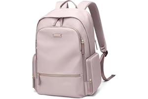 GOLF QUALITY Plecak damski, plecak na laptopa męski 15,6 cala, plecak szkolny, torba robocza, biznesowy, plecak dzienny, mały z kieszenią na laptopa, do pracy, różowy