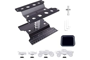 Craznick RC Car Work Soporte & Tornillo Base Rotación 360 Grados Aluminio Reparación Estación Elevador para 1/8 1/10 1/12 1/16 1/18 Escala Traxxas TRX4 Axial Arrma Redcat Losi Negro