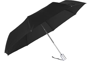 Samsonite Rain Pro 3 Sección Auto Open Umbrella Close 28.5 cm, negro