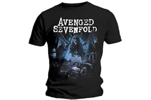 Avenged Seven Fold Men's Avenged Sevenfold Recurring Nightmare T-Shirt, Black (Black Black), Xx-Large