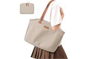 winspansy Bolsos de Mujer，Bolso Acolchada Universidad Shopper Tote Mujer Ordenador Para Portátil 14 Pulgadas Bolso Deporte de Hombro Mujer Bolso Pequeño 2pcs Set