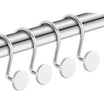 Ganci Per Tenda Doccia Con Diamanti Trasparenti - Anelli Decorativi In Acciaio Inox Antiruggine, 12 Pezzi, Scorrevolezza Facile Per Bagno Lusso