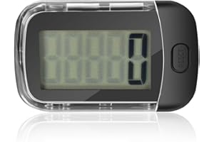 3D Schrittzähler Zum Gehen, Kimfly Genauer Schrittzähler mit Clip/Lanyard, 3D Digitale Einfacher Schrittzähler Verfolgen Sie Schritte mit Großer LCD-Anzeige für Damen Herren