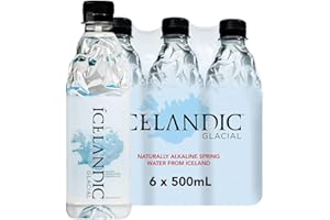Icelandic Glacial Natürliches Quellwasser, 500 ml, 6 Stück Icelandic Glacial
