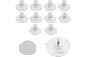 Ventouse CTRICALVER, diamètre 60 mm plastique avec 10 ventouses, écrous en plastique transparent filetés M5, convient pour la suspension quotidienne de fenêtres, murs, portes et verres