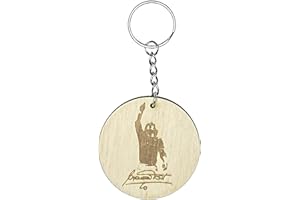 LaserArtist®️ | ⚽️ Portachiavi icona calcio FRANCESCO TOTTI - 100% legno, giocatore calcio, A.S. ROMA - SERIE A, giocatore del cuore, Portachiavi da Collezione