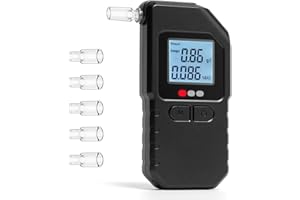 Ehpiern Breathalysers Alcohol Tester, Professional Dual Sensor Digital Breathalyzer with LCD Display, High Accuracy Portable BAC Test Device, Rechargeable for Personal & Car Use with Mouthpieces