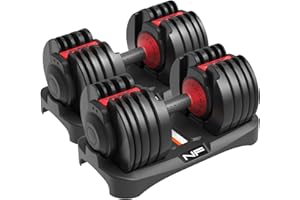 Newpower Fitness 24kg/25kg Verstellbare Hanteln, Einstellbare Platzsparende Hanteln mit Rutschfestem Griff, Workout Fitness Hantel für Körpertraining
