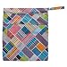 Waterproof Resuable Wet Dry Baby Diaper Bag Organizer Pouch Dual Zipper Two Pockets Checked Pattern