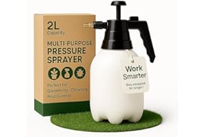 ASC - 2L Pump Action Pressure Sprayer Bottles - With Adjustable Nozzle, Frost Resistant Material - Perfect for Cleaning, Gardening, Water & Liquids, Fertilisers, Detergents - 2000ml / 2 Litre