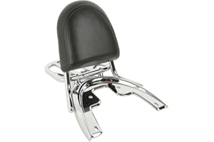 XMT-MOTOR Backrest Sissy Bar Luggage Rack Compatible with Harley V-Rod VRSCA 2002-2006 (Chrome)