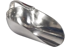 horizont Futterschaufel aus Aluminium - 1600 g Fassungsvermögen - Aluschaufel mit Innenstiel, Sackschaufel, Pelletschaufel, Mehlschaufel, Dosierschaufel