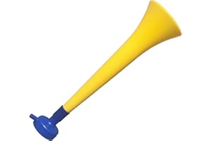 FUN FAN LINE - Pack 3 Corno di plastica/Vuvuzela Horn. Strumento Accessorio per Feste calcistiche e Sportive. Trombetta d'Aria rumorosa per l'animazione. (Svezia)