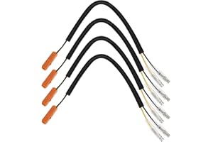 Be In Your Mind 4pcs Adaptateur de Câblage de Clignotant Remplacement Compatible avec Kawasaki Adaptateur de Prise Câble Adaptateur de Clignotant de Moto en Plastique Métal Longueur de 22.5cm