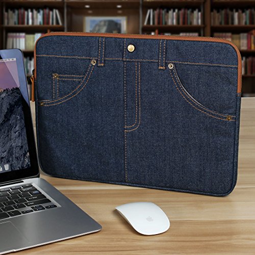 DOMISO 13 – 13.3 Zoll Einzigartiges und Stilvolles Laptop Sleeve Comfort Notebook Schutzhülle Schutzfolie Tasche für 13″ MacBook Pro Retina Display / 13″ MacBook Air / 12.9″ iPad Pro / 13″ MacBook Air / 13.5″ Microsoft Surface Book , Blau - 6
