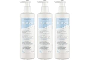 DEXERYL Crema - 3 unidades - Loción corporal, tratamiento de piel seca y neurodermitis, crema reparadora y cuidado, 500 ml, crema hidratante, leche corporal hidratante