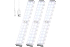 VCY Under Cupboard Light, 28LED Motion Sensor Light Indoor Szafa Wireless Kitchen Lights Cabinet Undercounter Lighting Rechargeable Battery Powered Bedroom Night Homelife Stick On for Shelf Stair
