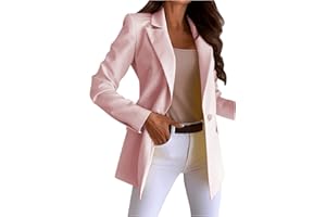 CLODEEU Women Blazers Jacket Coat, Womens Casual Blazers Open Front Long Sleeve Work Office Jackets Blazers Fashion Holiday Clothes for Valentine's Day Clothes