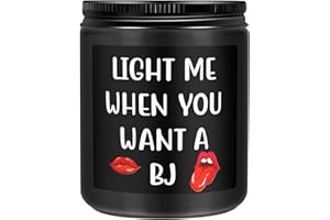 WOMPOLLE Funny Gifts for Him-Valentines Day Gifts for Him, Scented Candle Presents for Men,Anniversary Engagement Gift for Husband,Fiance,Boyfriend,Valentines Day for Him (Light Me-Sandalwood)