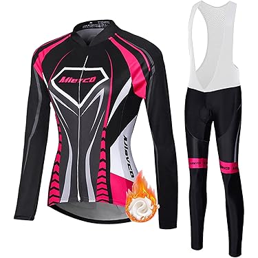 Completo Ciclismo Invernale Donna | Tuta Termica MTB Con Gel Imbottito 19D | Giacca E Pantaloni Traspiranti
