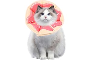 DURONGE Collar Isabelino Gato, Cómodo Suave Collar Isabelino Gato, Collar de Recuperación para Gatos Ajustable, para Curar Heridas y Evitar Mordeduras, M (Rosa, M)