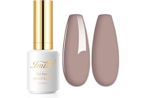 Imtiti Gel Nagellack, 1 Pcs 15 ML Grau Braun Nude Gel Polish Soak Off LED U V Nail Gel Polish Neutral DIY Nail Art Starter Maniküre Salon Gels Nagel Kit für Frauen Mädchen