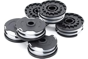 SWNKDG Lot de 6 bobines de fil de rechange pour coupe-bordure LIDL Parkside PRTA 20-Li A1, B2, C3, PRT 550 A1, A3, PRT 300 A1-2 x 4 m 1,6 mm