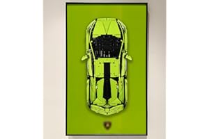 WETCEAOM Cadre pour Lego Technic Lamborghini Sián FKP 37 42115, Tableau d'affichage mural pour Lego les amateurs, taille : 75x45 cm（sans modèle）